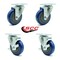 Service Caster Regency 600CSW415 600CSW415WB U-Boat Replacement Caster Set - REG-SCC-20S414-PPUB-BLUE-TP2-2-TLB-2 - alternate 2